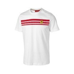 CAMISETA FERRARI MENS STRIPED TEE TALLA S S COLOR 03 BLANCO